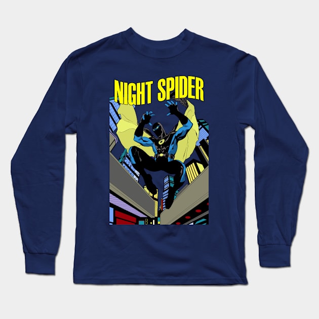 Night Spider 1 Long Sleeve T-Shirt by Blue Moon Comics Group